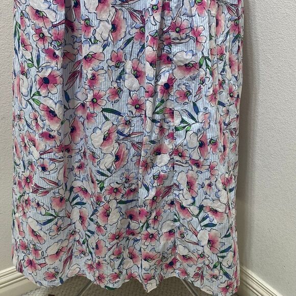 TOMMY HILFIGER Women's Floral Elastic Waist Midi Wear To Work A-Line XL Skirt - Picture 6 of 12